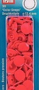 Boutons pression - 12.4mm - rond - rouge