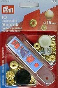 Boutons pression - Anorak 15mm - doré