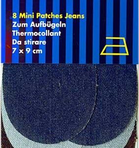 8 Mini-Patches thermocollant-jeans-7x9cm-N°10