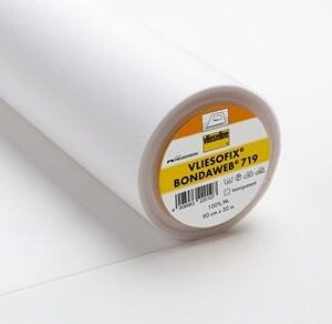 VLIESELINE VLIESOFIX Voile d’enduction thermocollant double face pour les applications, travaux créatifs, réparations